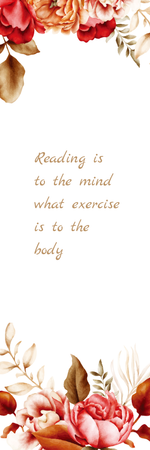 花棄浪漫風書籤-背面-卡片設計-Design Easy