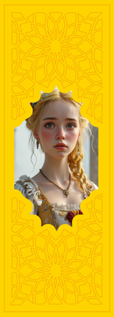 黃色主調幾何花紋背景帶相框-正面-卡片設計-Design Easy