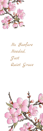 雅典含蓄粉色花書籤-正面-卡片設計-Design Easy