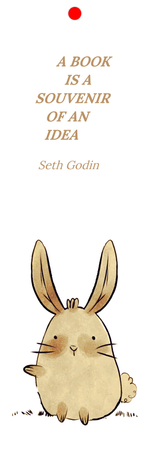 簡約童趣兔子書籤-正面-卡片設計-Design Easy