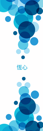 藍色圓點清新現代書籤-背面-卡片設計-Design Easy