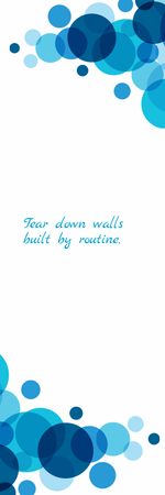 藍色圓點清新現代書籤-正面-卡片設計-Design Easy