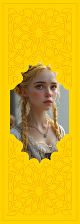 黃色主調幾何花紋背景帶相框-背面-卡片設計-Design Easy