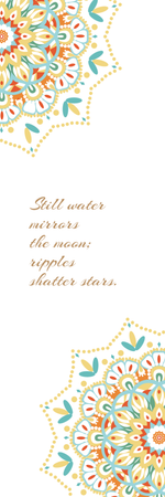 民族風曼陀羅座右銘書籤-正面-卡片設計-Design Easy