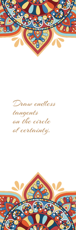 民族風曼陀羅書籤-正面-卡片設計-Design Easy