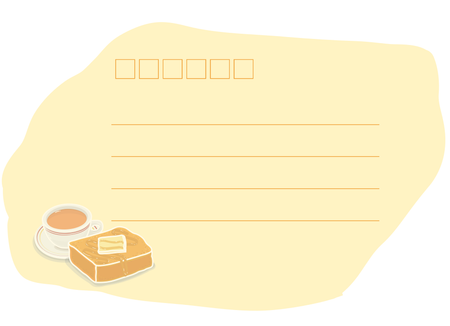 卡通風格西多士明信片-背面-明信片設計-Design Easy