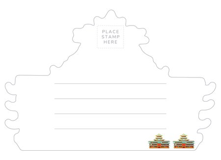 香港地標建築明信片-背面-明信片設計-Design Easy