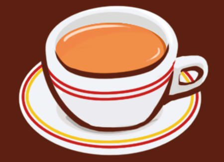 深棕背景白色杯子明信片-正面-明信片設計-Design Easy