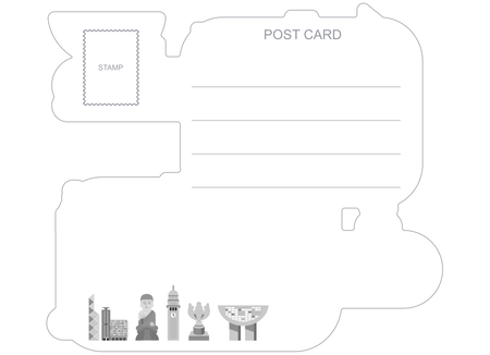 香港地標建築-背面-明信片設計-Design Easy