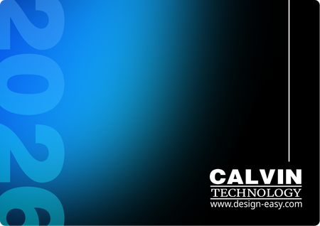 2026年曆卡 藍色漸變圓點光 calendar card-背面-年曆卡設計-Design Easy