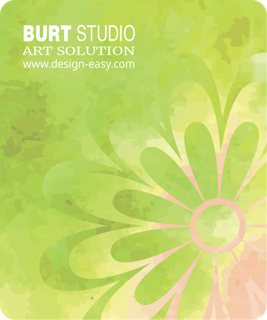 2026年曆卡 綠色花紋底 calendar card-背面-年曆卡設計-Design Easy