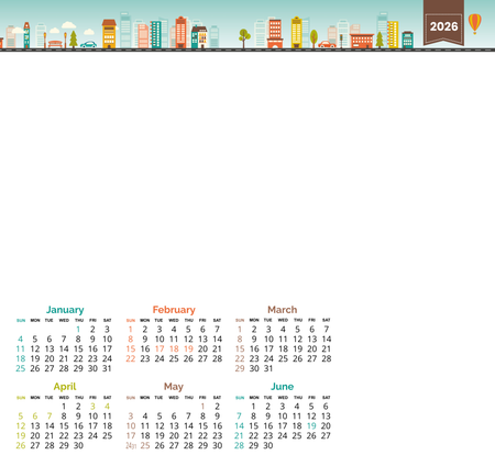 香港2026年年曆咭 綠色插圖裝飾 calendar card-正面-年曆卡設計-Design Easy