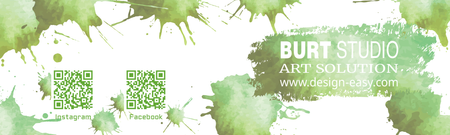 自製2026月曆卡 綠色藝術墨痕  180mm x 54mm calendar card-背面-年曆卡設計-Design Easy