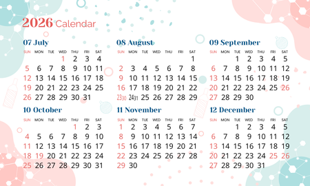 2026年曆咭 彩色對角裝飾 calendar card-背面-年曆卡設計-Design Easy