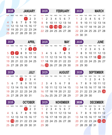 2026年曆卡 藍色線條漸變 calendar card-正面-年曆卡設計-Design Easy