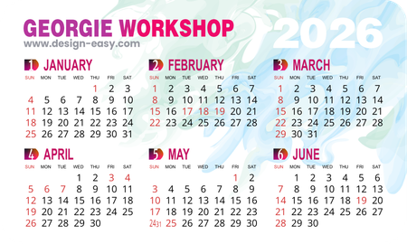 2026年曆卡 圓角 帶二維碼 藍綠漸變 calendar card 90mm x 54mm-正面-年曆卡設計-Design Easy