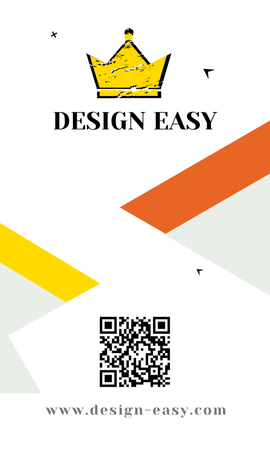 卡片設計-白底現在簡約(豎向名片)-背面-卡片設計-Design Easy