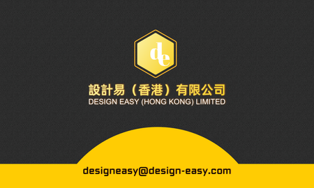 卡片設計-黑金質感商務(橫向名片)-正面-卡片設計-Design Easy