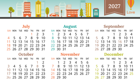 年曆卡2027香港 綠色插圖裝飾 calendar card-背面-年曆卡設計-Design Easy