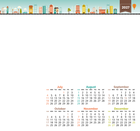 香港2027年年曆咭 綠色插圖裝飾 calendar card-背面-年曆卡設計-Design Easy