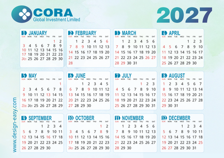 2027年公眾假期—請假攻略-正面-年曆卡設計-Design Easy